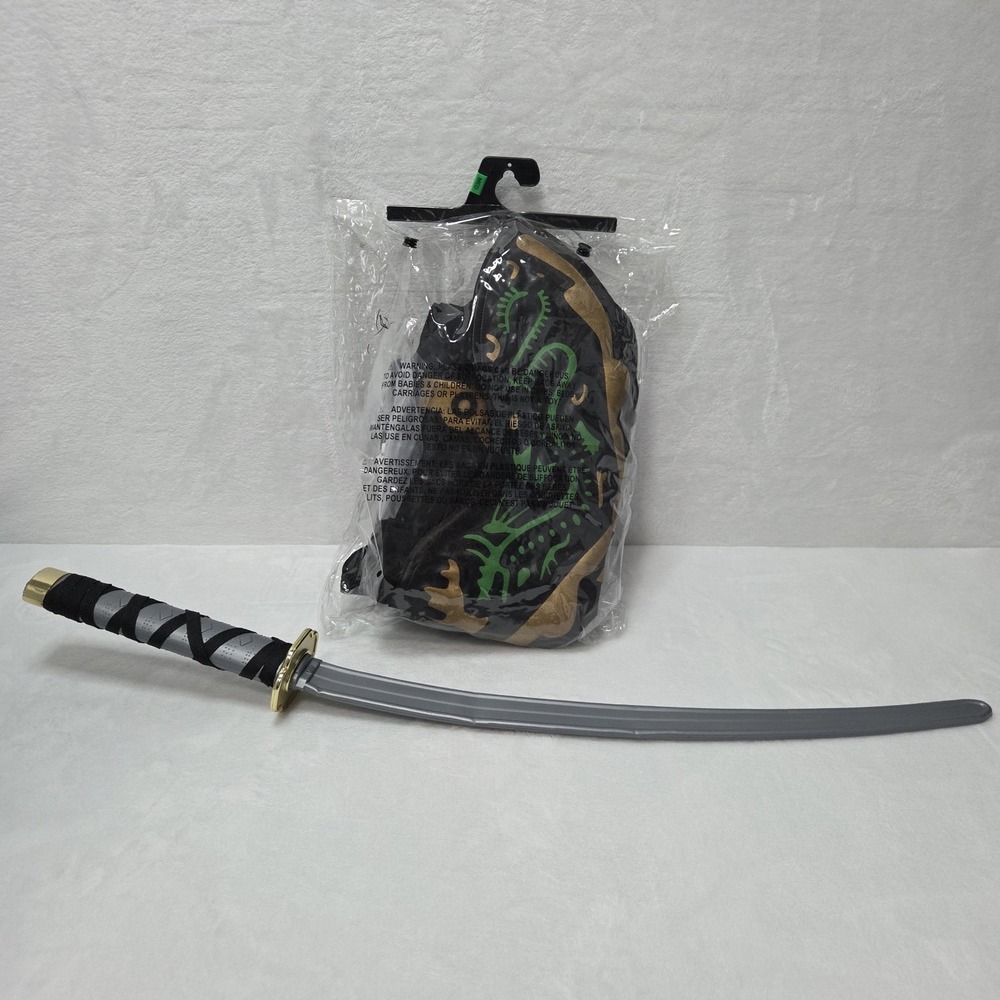 Amscan Dragon Slayer Ninja Costume Boys Size 8-10 Halloween Sword 841598 - Picture 9 of 16
